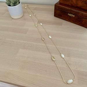 Long white and gold chain Kendra Scott Necklace